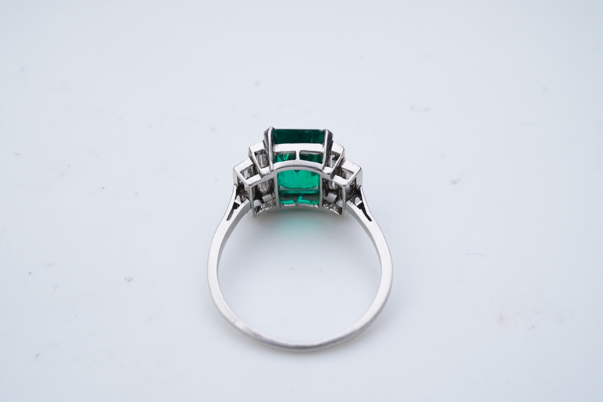 A fine Art Deco emerald and diamond ring, circa 1930